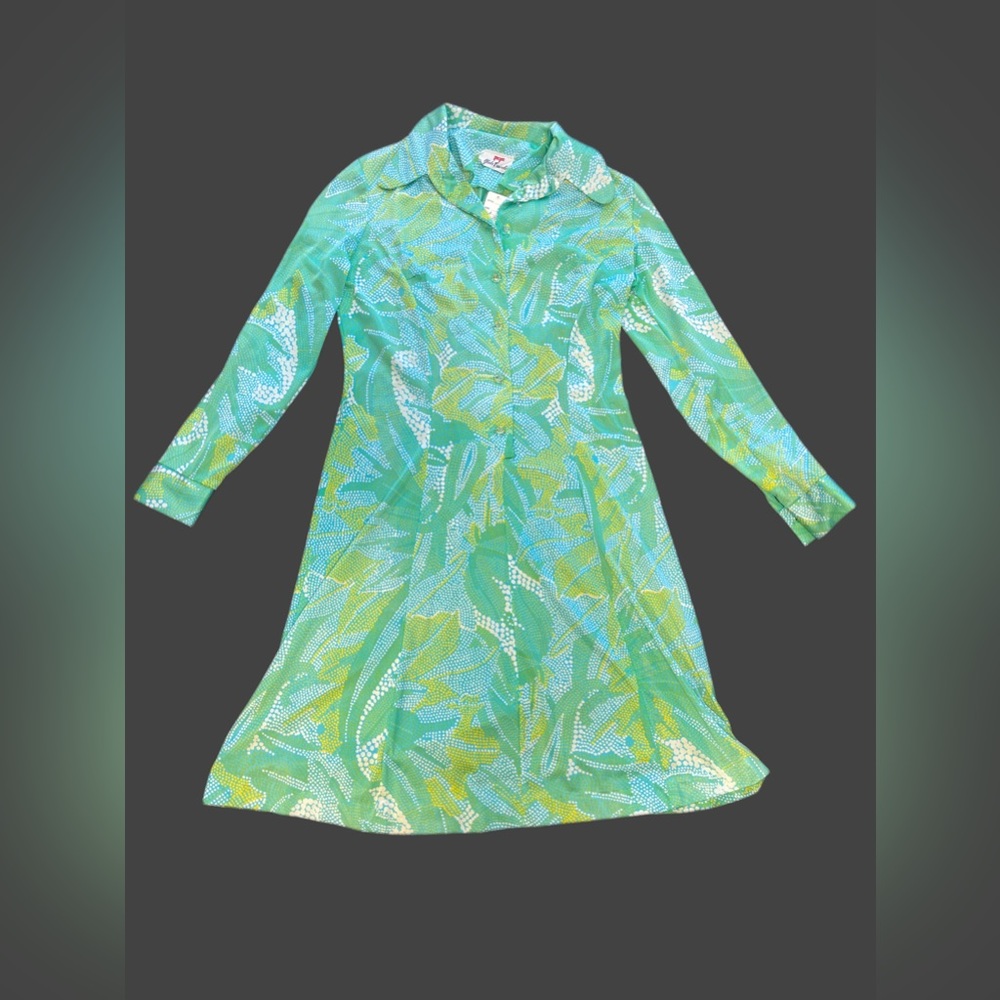 Vintage 1970's Paisley Shirt Dress
